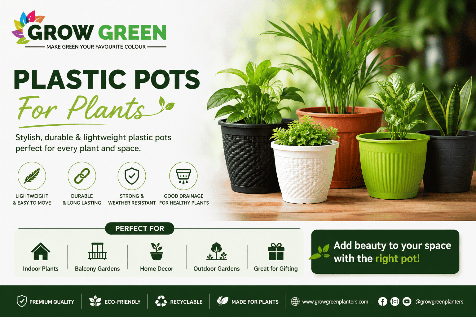 Plastic Pots For Plants