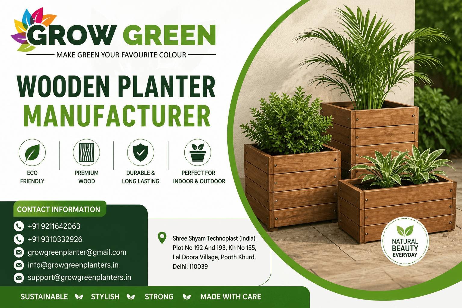 Wooden Planter Manufacturer